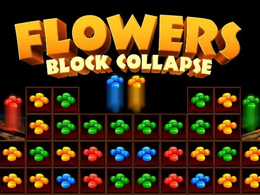 Flower blocks collapse | Play clicker merge puzzle game online 